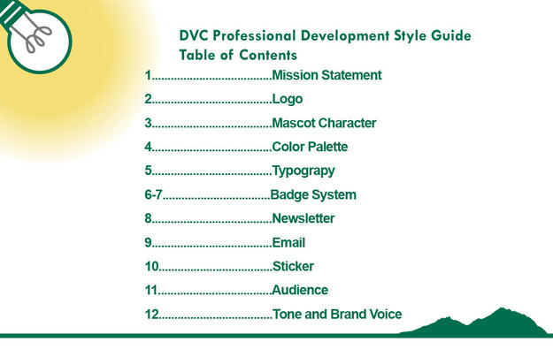 DVC PD Table of Contents