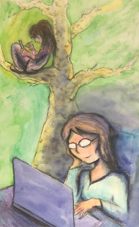 Loneliness - Watercolor Sketch