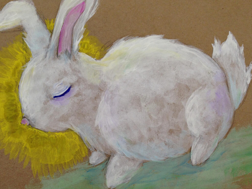 Bunny Sketch - Tempera Paint